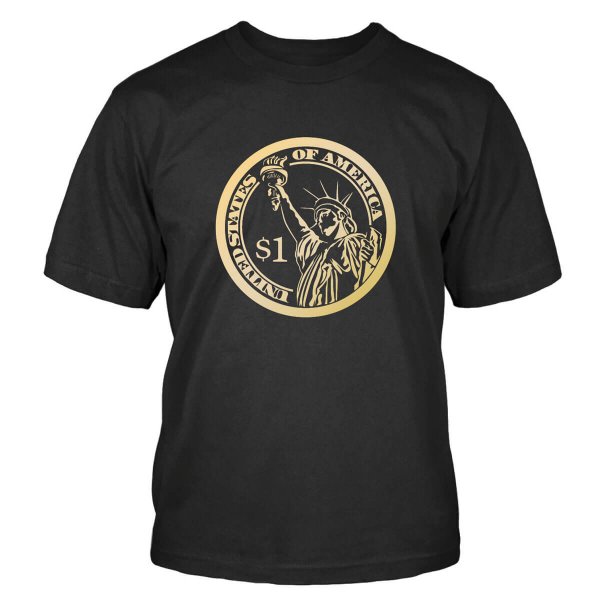 Dollar T-Shirt United State Amerika Staaten Vereinigte Münze Shirtblaster