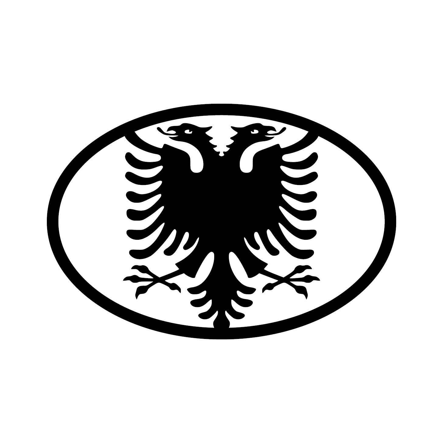 2x 2 Stück / ca 9x9 cm Albanien Adler Auto Aufkleber Car Sticker Albania 