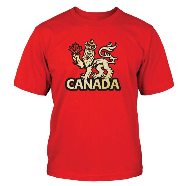 Canada T-Shirt Kanada Löwe Schriftzug Shirtblaster