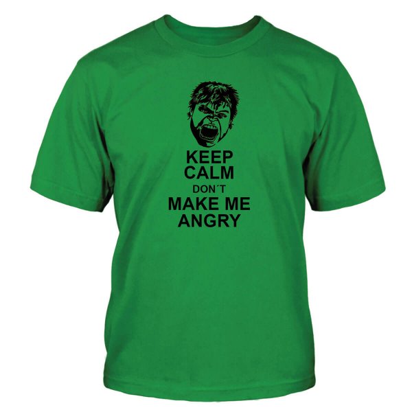 Keep Calm Don´t Make Me Angry T-Shirt Keep Calm Hulk Angry Shirtblaster