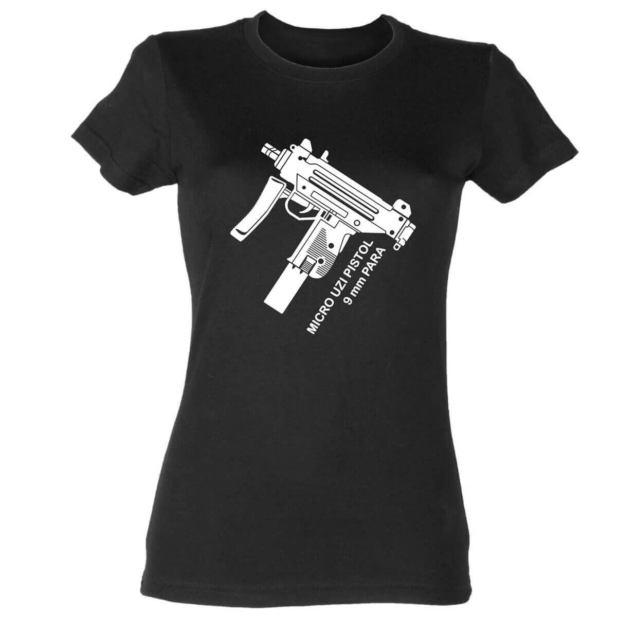 Micro Uzi 9mm Damen T Shirt Shirtblaster