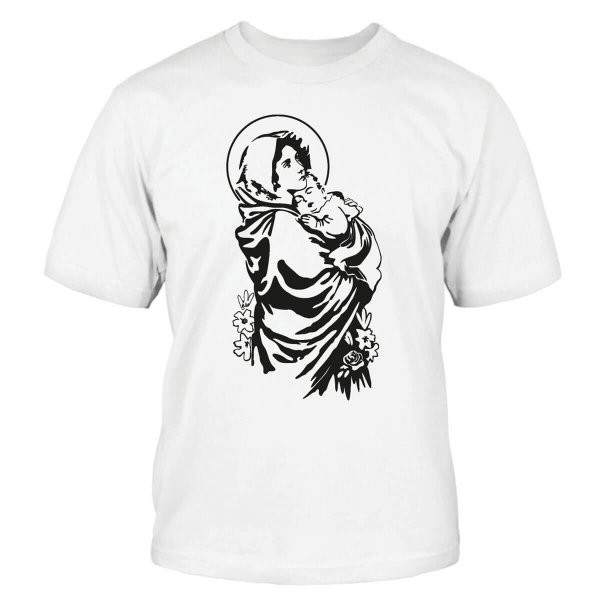 Jungfrau Maria T-Shirt Jesus Religion Christentum Shirtblaster