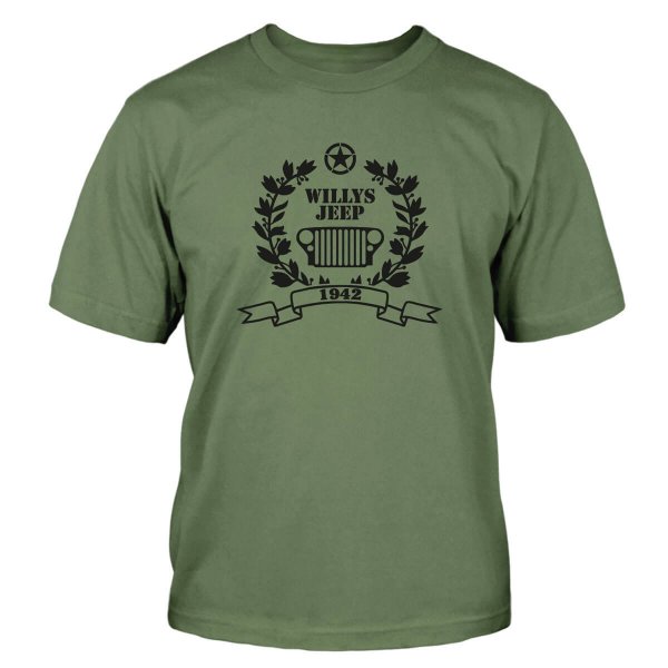 Willys Jeep T-Shirt Military Army Shirtblaster