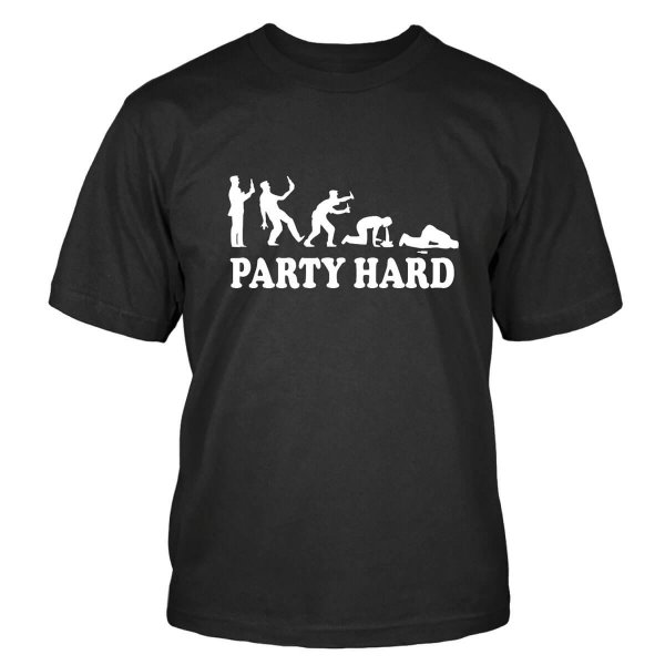 Party Hard T-Shirt Party Hard Disco Club Festival Open Air Shirtblaster